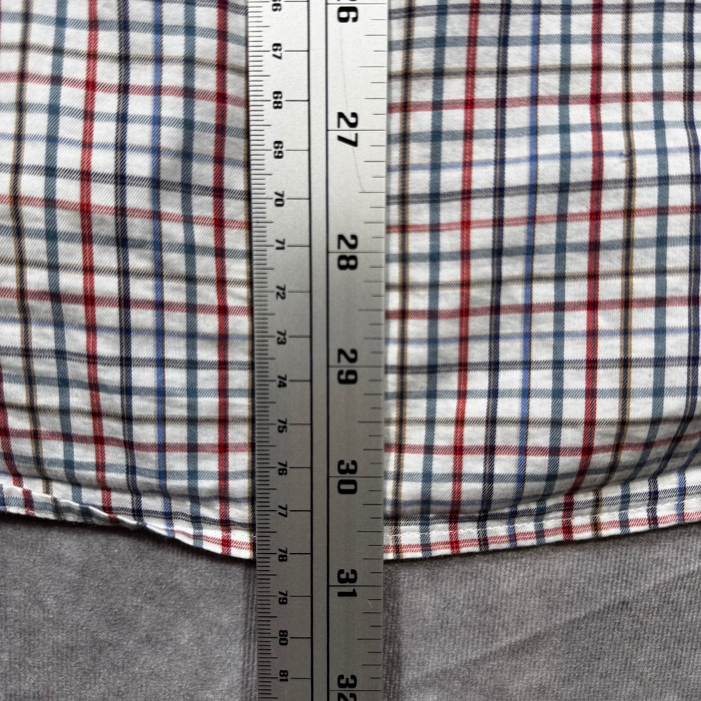 Johnnie-O Mens XL Button Down Shirt Multi Color Check Cotton Long Sleeve Logo - Picture 8 of 9